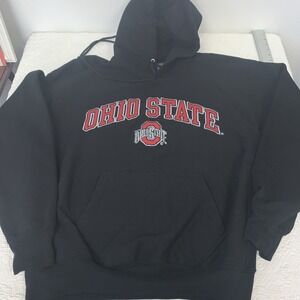 Ohio State Buckeyes Steve & Barry's Black Classic Hoodie Sweatshirt Men's XL Emb